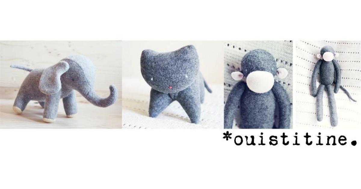 Ouistitine : des animaux minimalistes en fibres naturelles créés par un duo mère/fille!