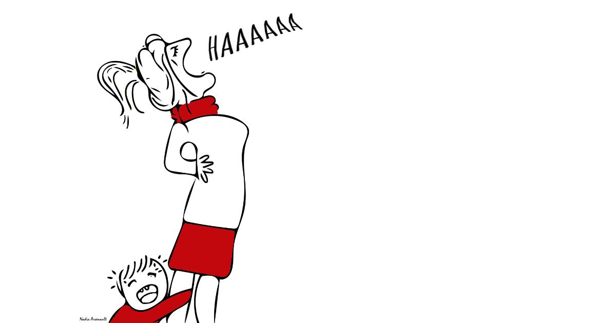 Je suis maman à la maison. Euh, non. Je suis illustratrice.