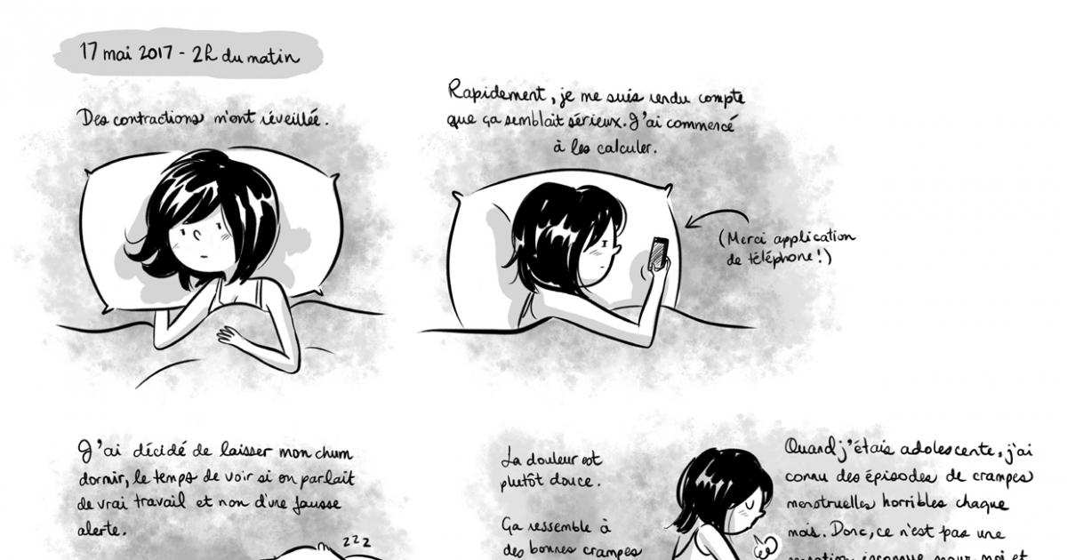 Le récit de mon premier accouchement (la version illustrée!)