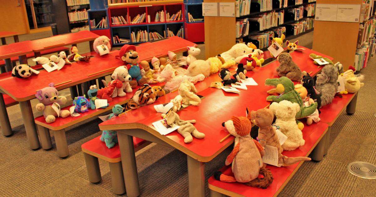 Quand les toutous dorment à la grande bibliothèque