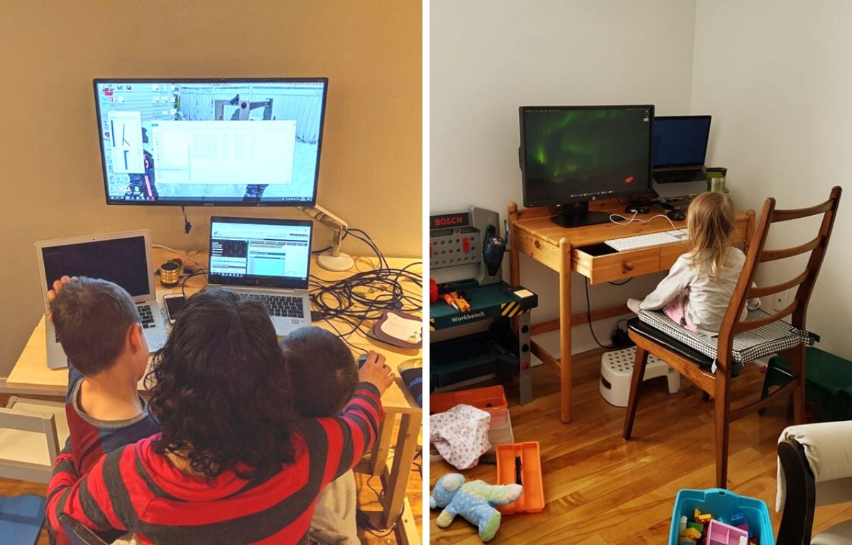 La (vraie) réalité du télétravail des parents pendant la COVID-19 [PHOTOS]