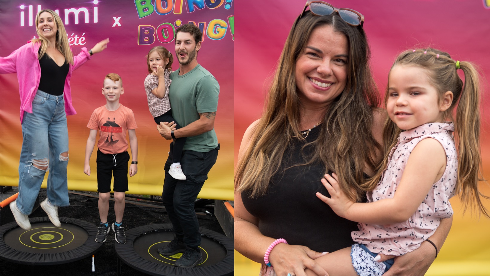 Plusieurs stars en famille pour l'ouverture de Boing! Boing! d'illumi à Laval