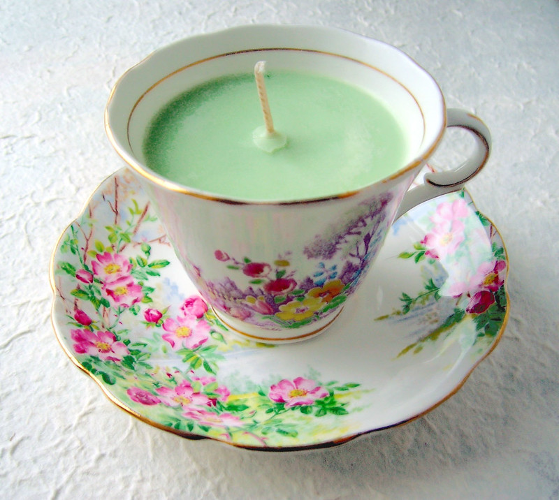Bougies en forme de tasse de thé