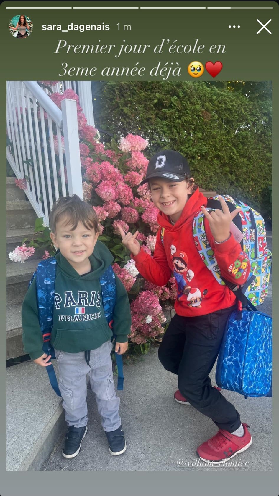 Éloi et William - Fils de Sara Dagenais et William Cloutier
