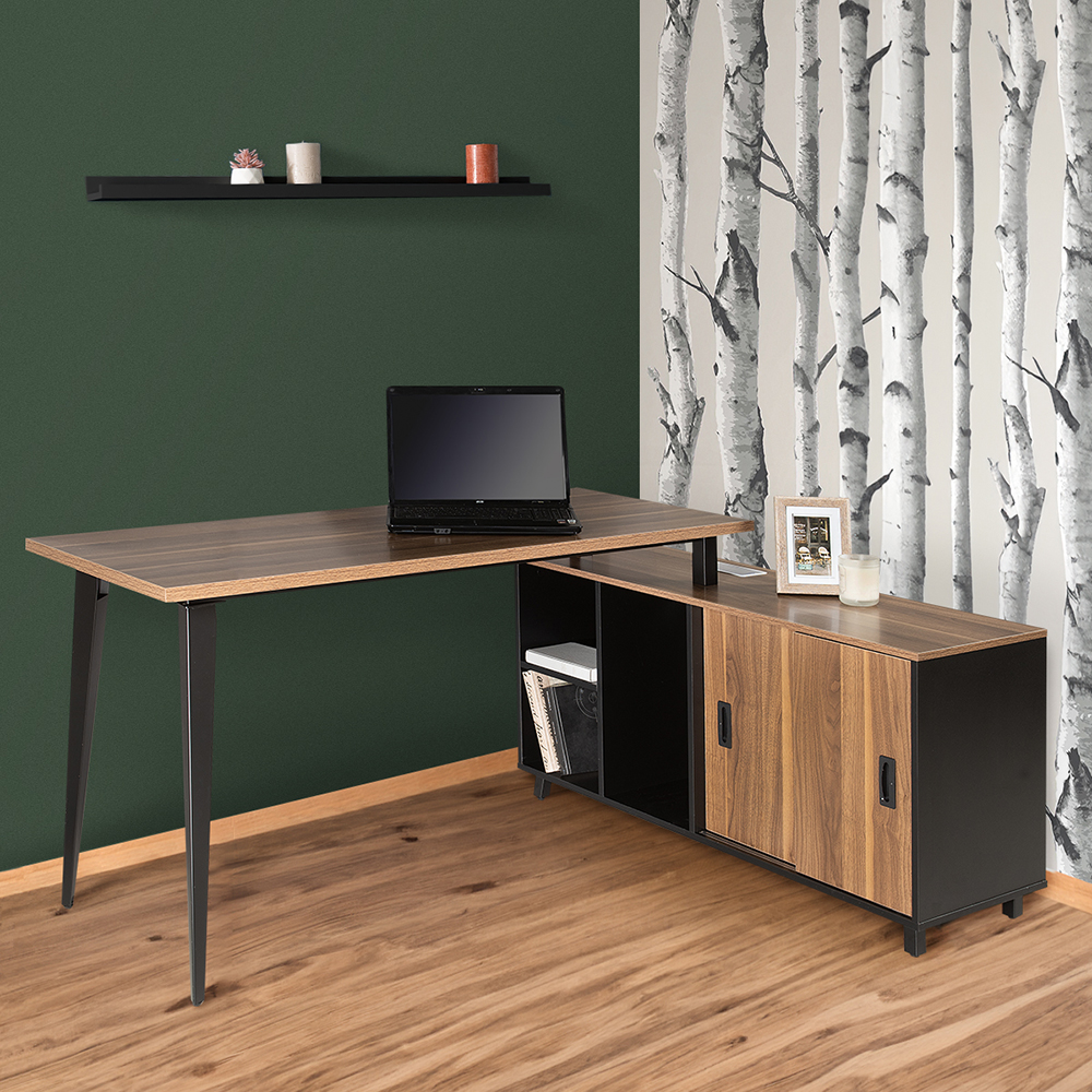 Bureau de travail en L