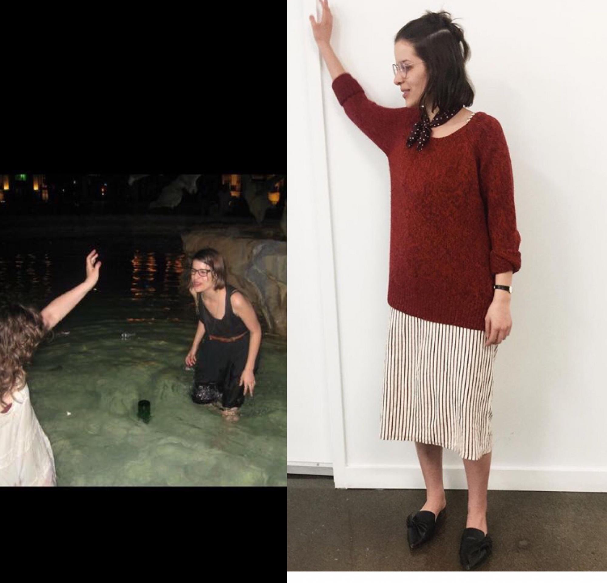 Avant : Carolane directement dedans une fontaine à Lyon. #yolo