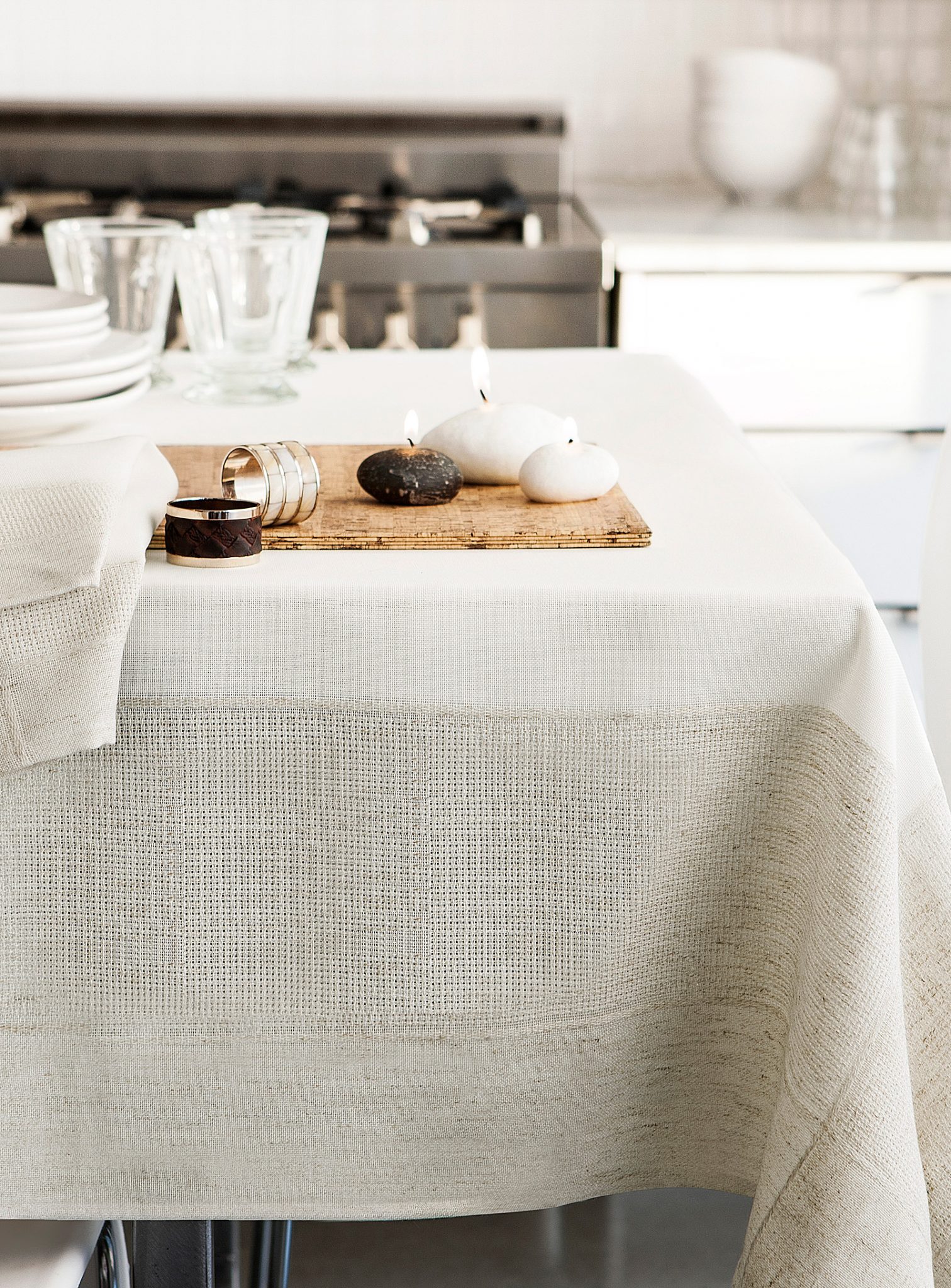 nappe jacquard lin