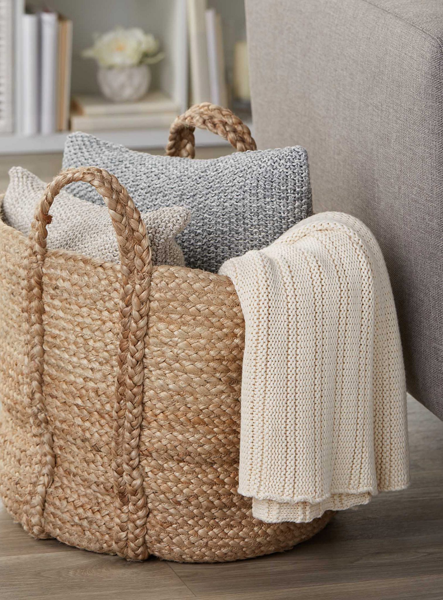 panier jute tressé
