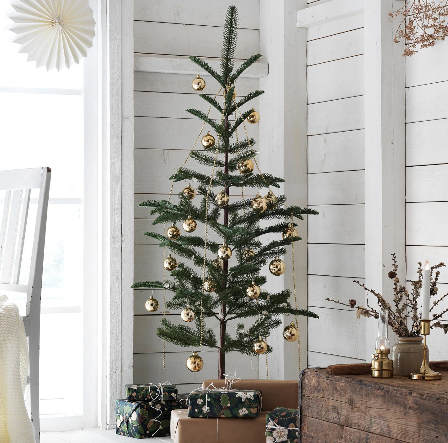 Plante artificielle, intérieur/extérieur/sapin de Noël vert 59"