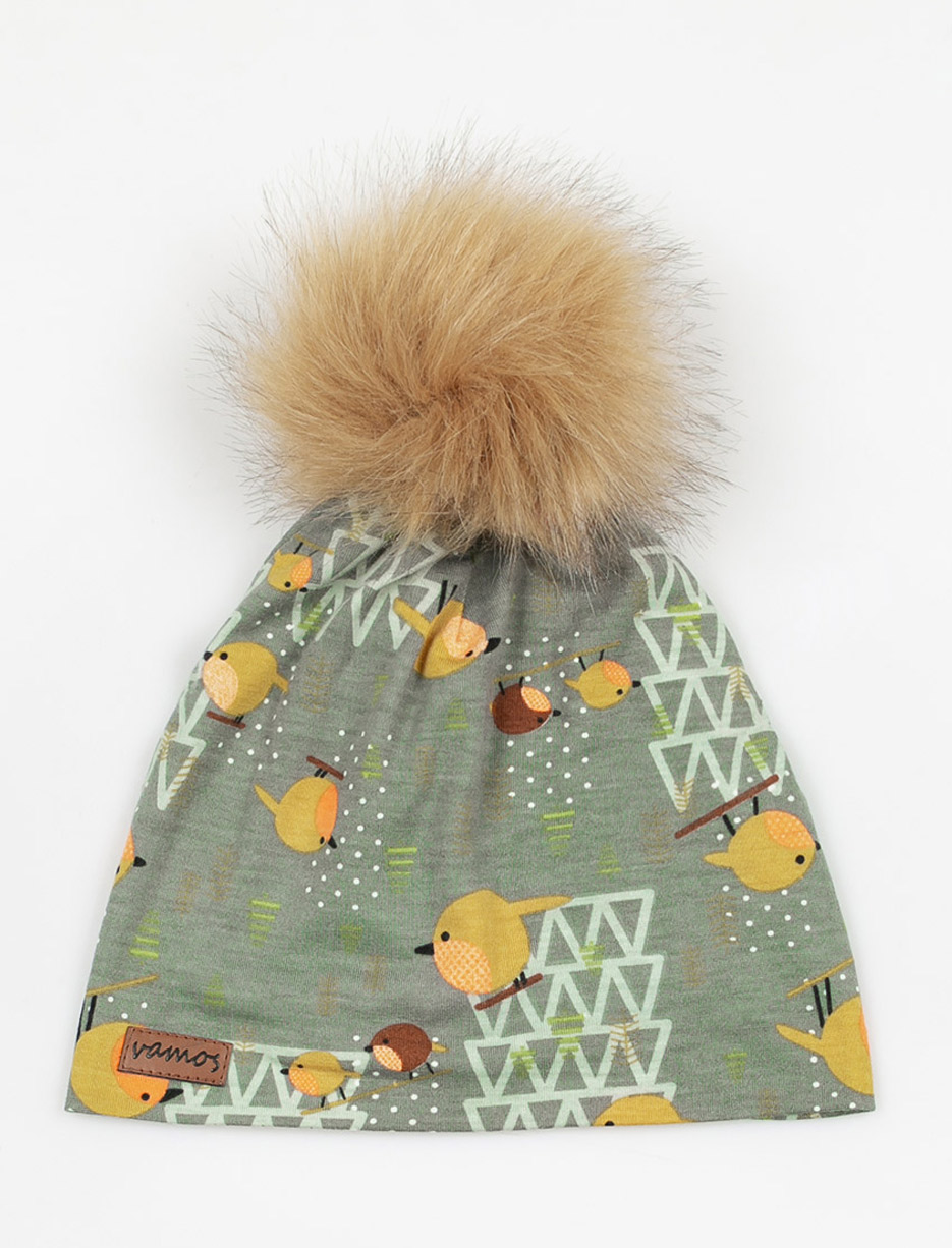 Tuque à pompon à motifs