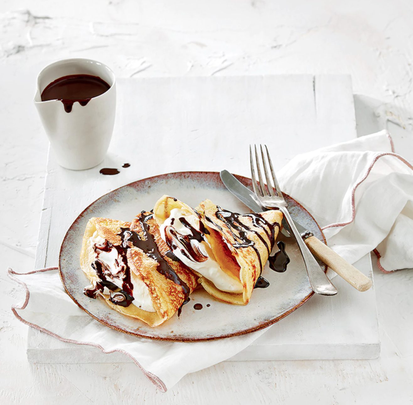 Crêpes fines au chocolat noir