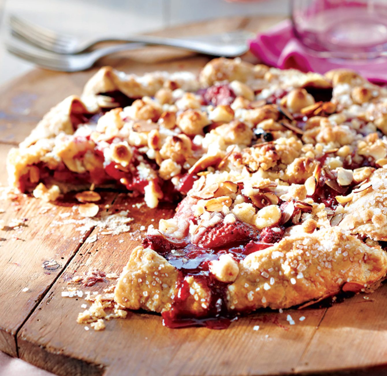 Tarte streusel aux fraises