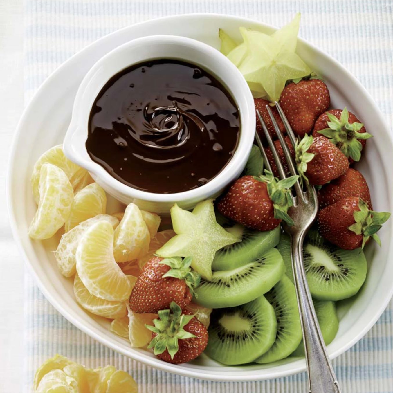 Fondue au chocolat et au lait de coco