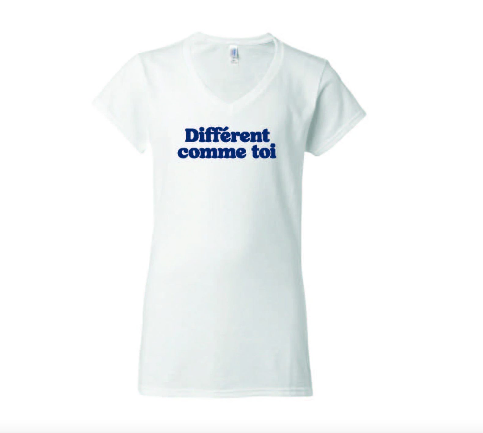 T-shirt Différent comme toi à col en V