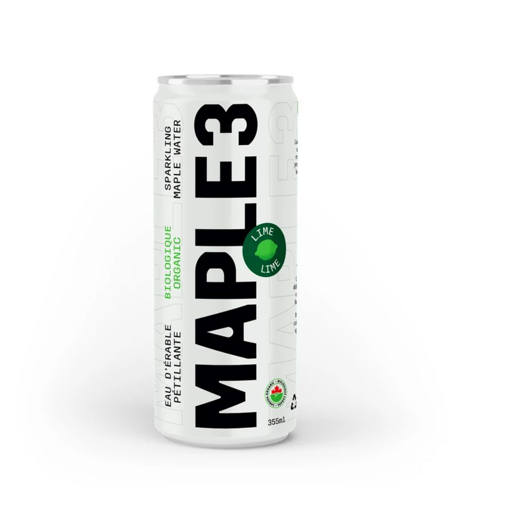 Eau d'érable pétillante à la lime