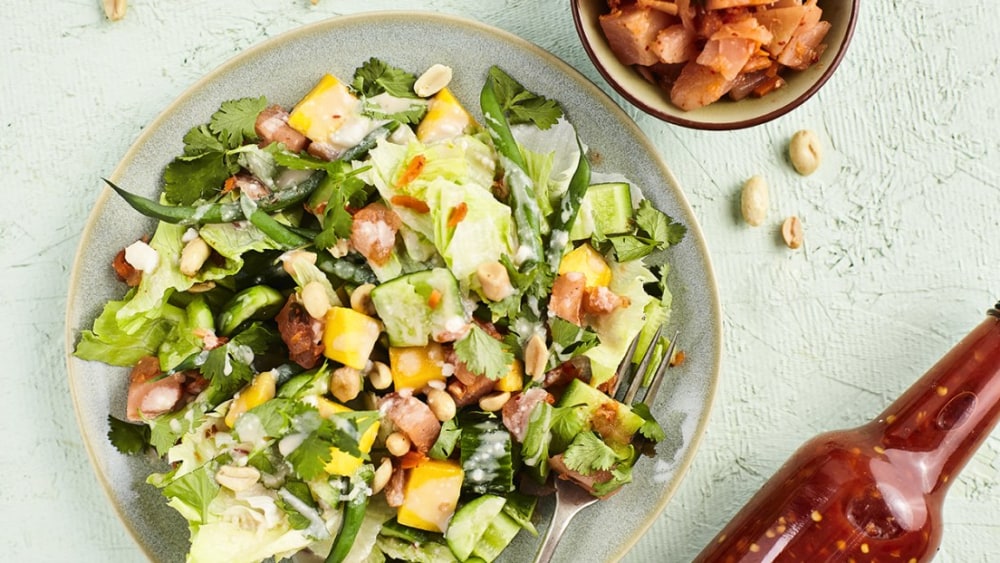 Salade asiatique si fraîche! et Kimchi Daikon