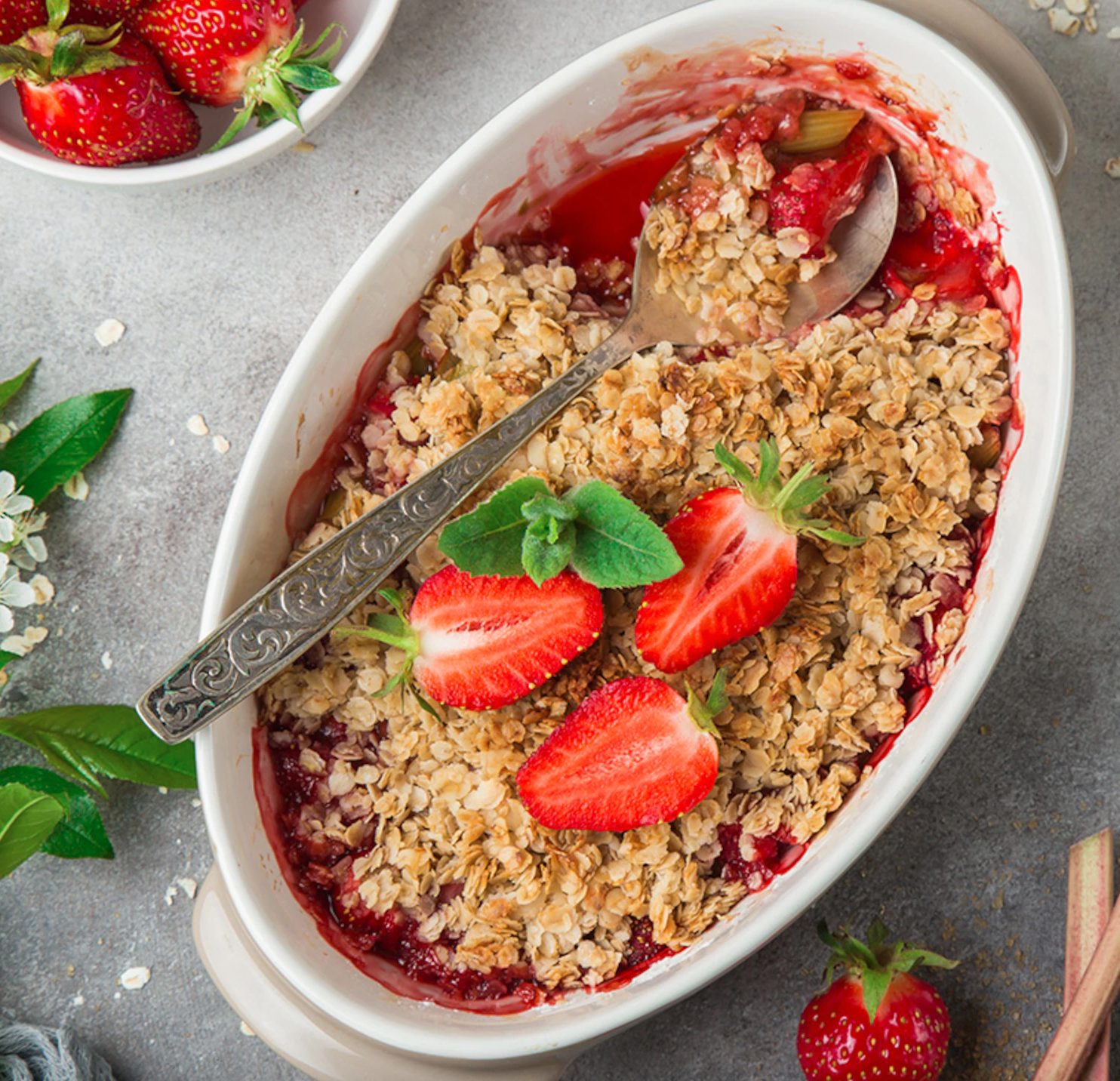 Croustade aux fraises et aux amandes