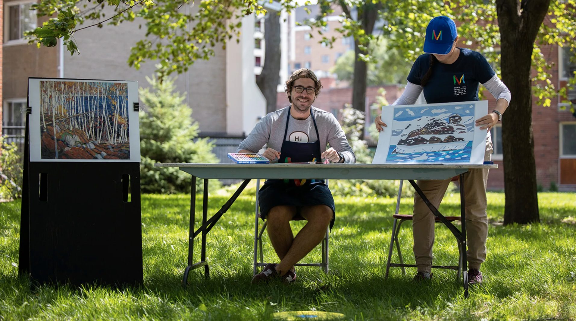 Assister au dernier atelier créatif du MBAM dans un parc montréalais