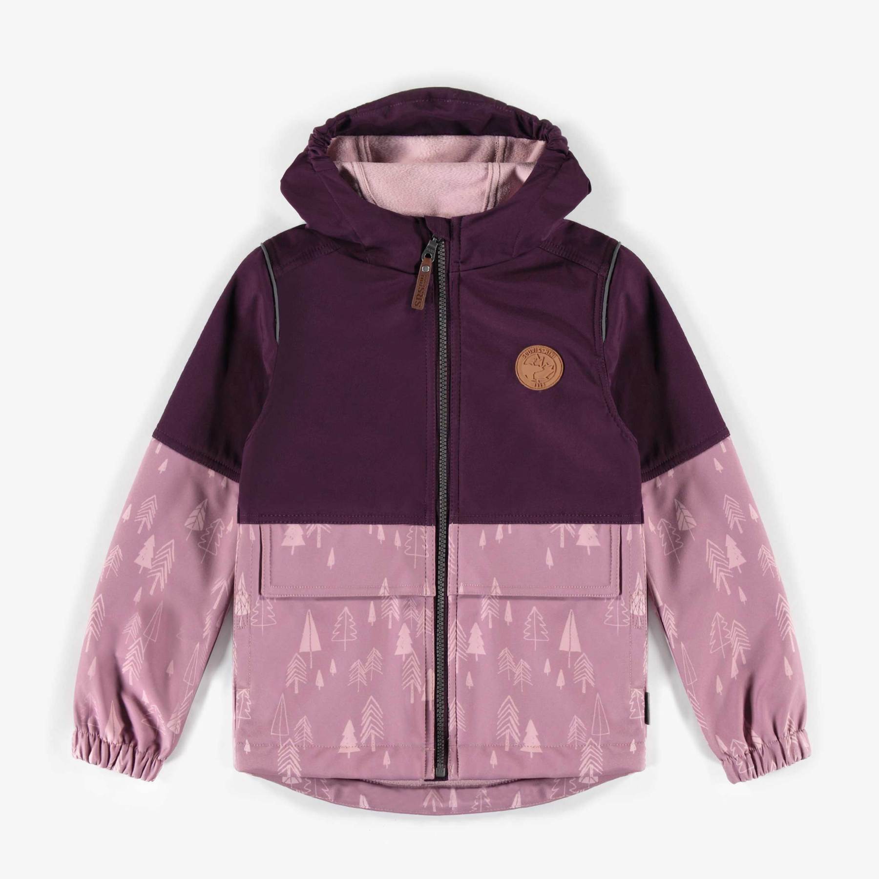 Manteau en coquille souple blocs de couleur