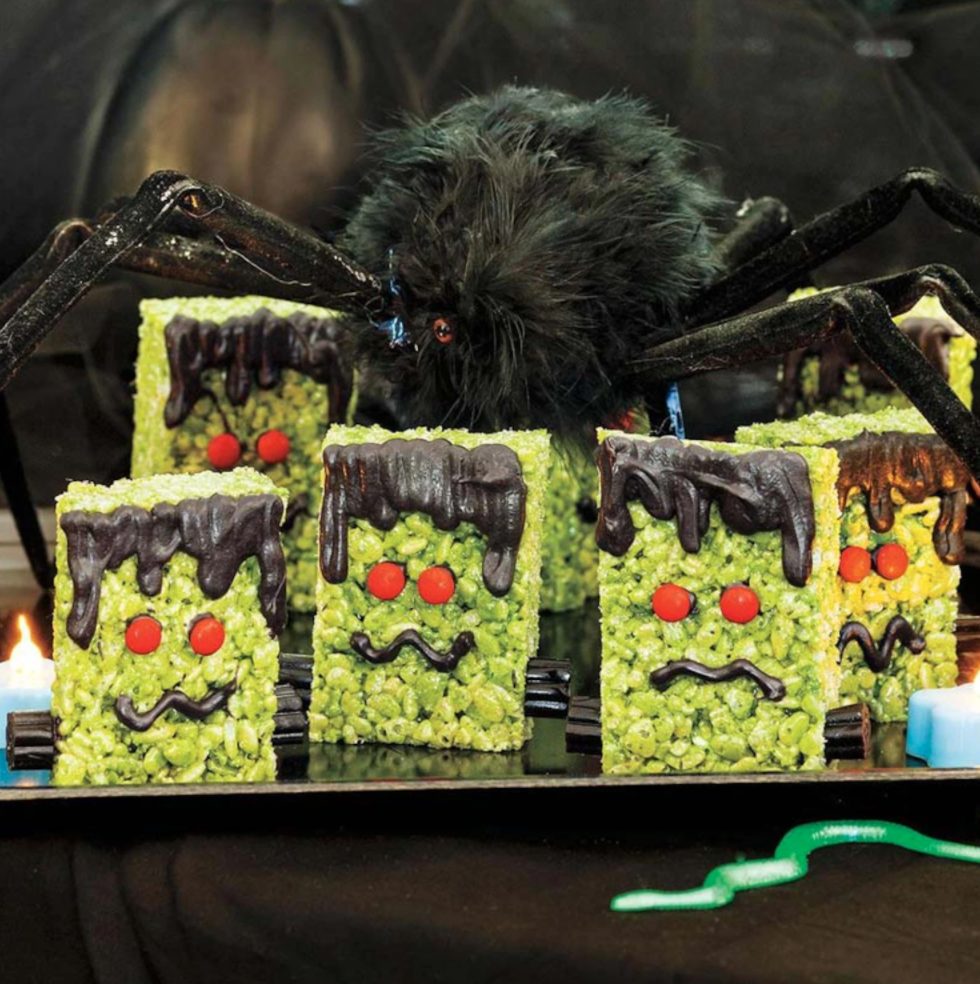 Carrés aux Rice Krispies Frankenstein