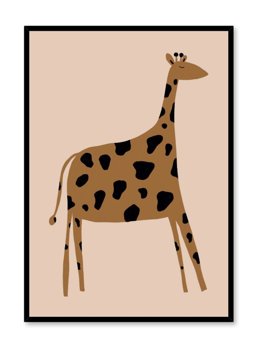 Affiche Girafe somnolente