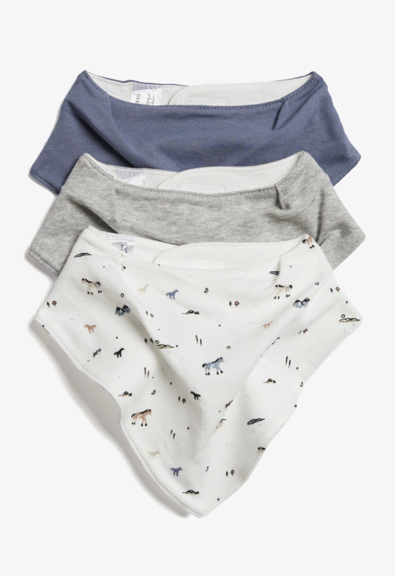 Lot de 3 bavettes bandana