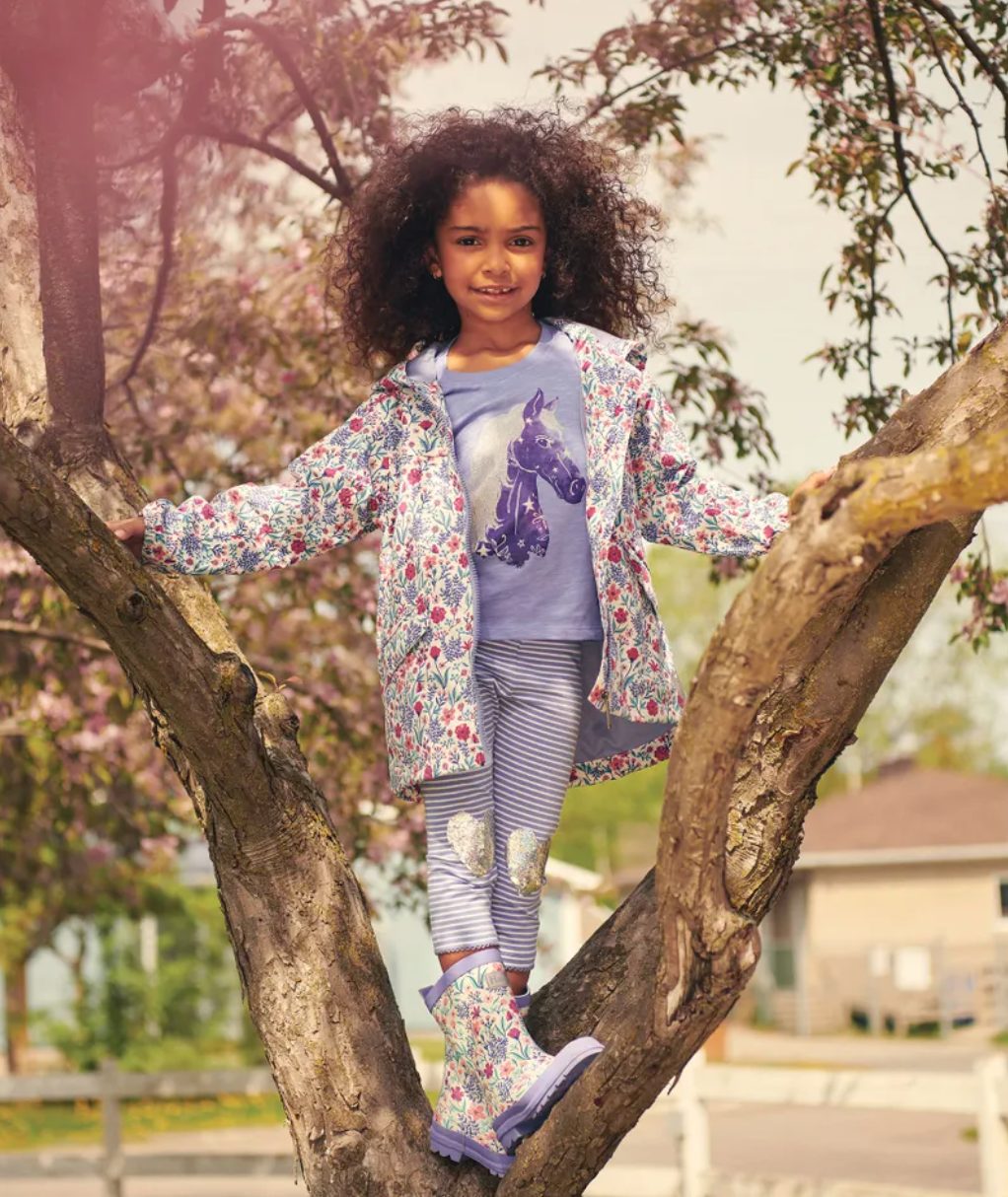 Manteau de Pluie Fleurs Sauvages