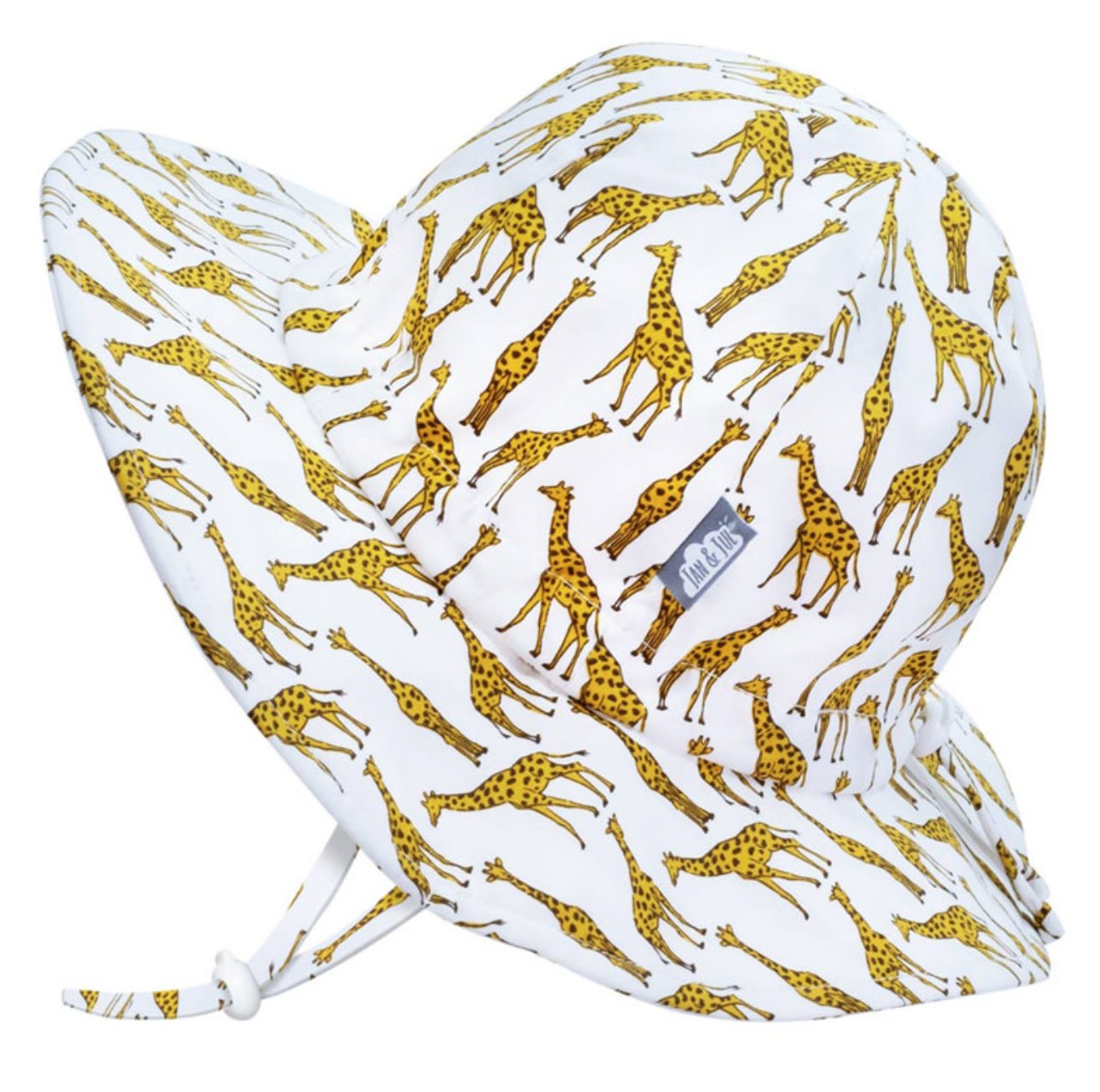 Chapeau Soleil Ajustable en Coton, Girafes