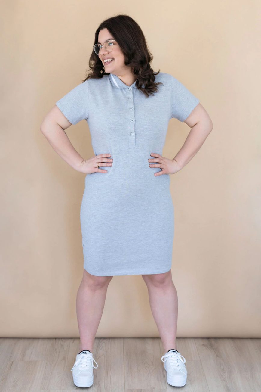 Robe INTRIGUE POLO - gris pâle
