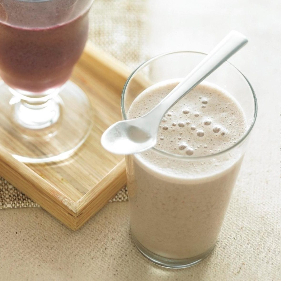 Smoothie sans lactose amandes et cerises