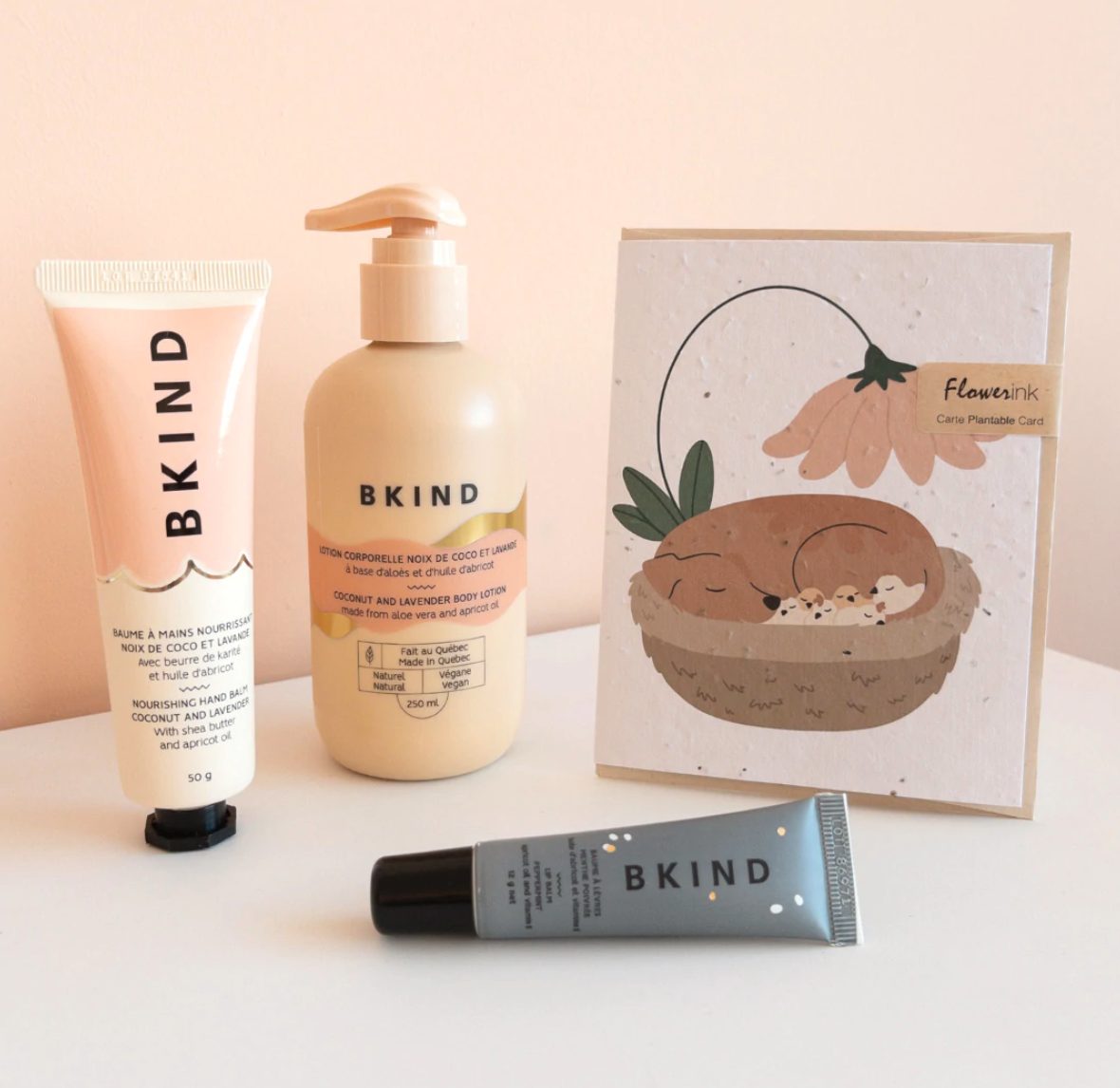 Un ensemble cadeau de produits de beauté