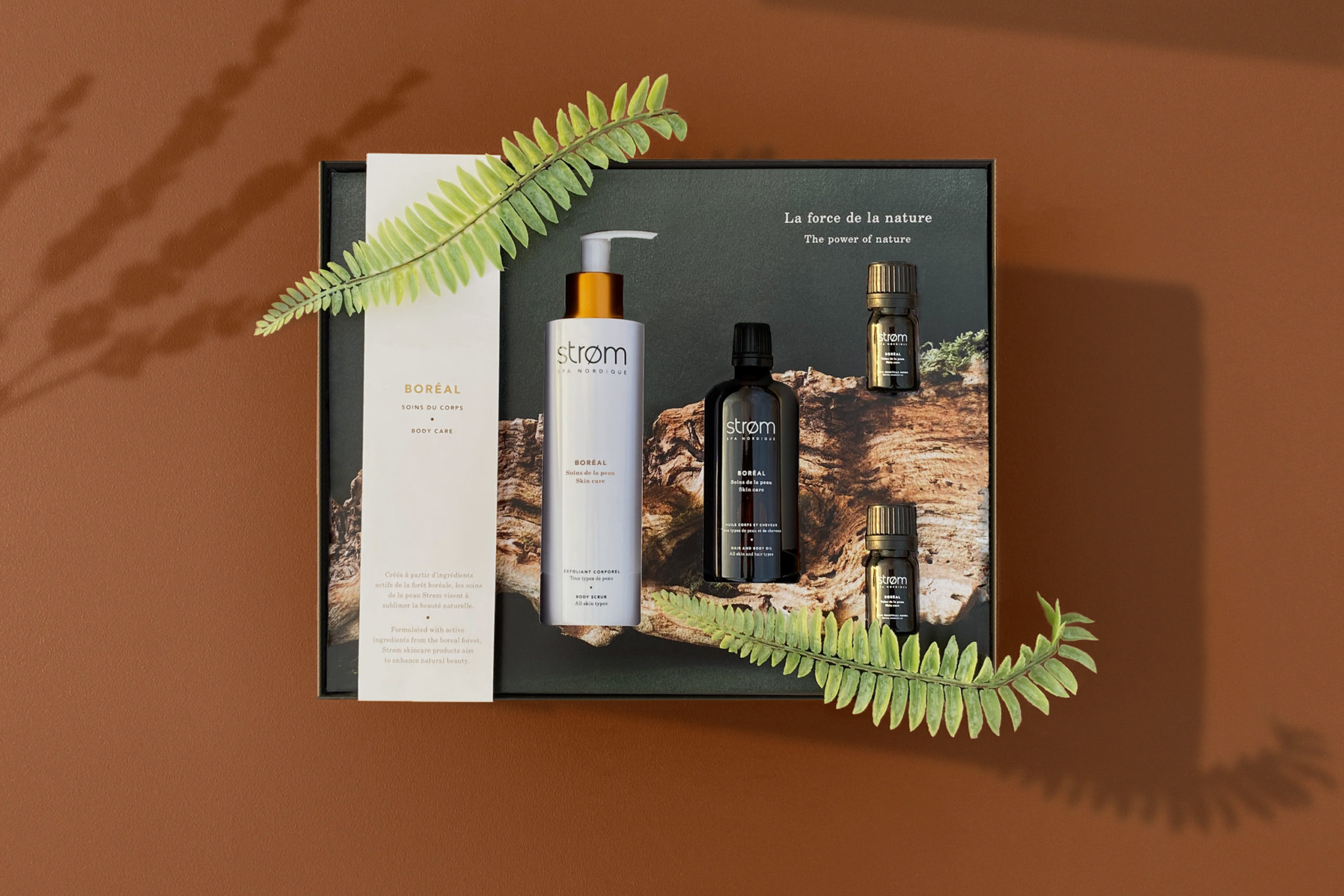 Un coffret de produits pour le corps