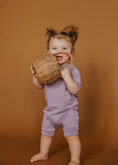 Romper d’été en bambou Lilas