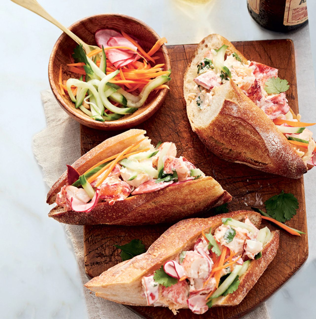 Sandwichs banh mi au homard
