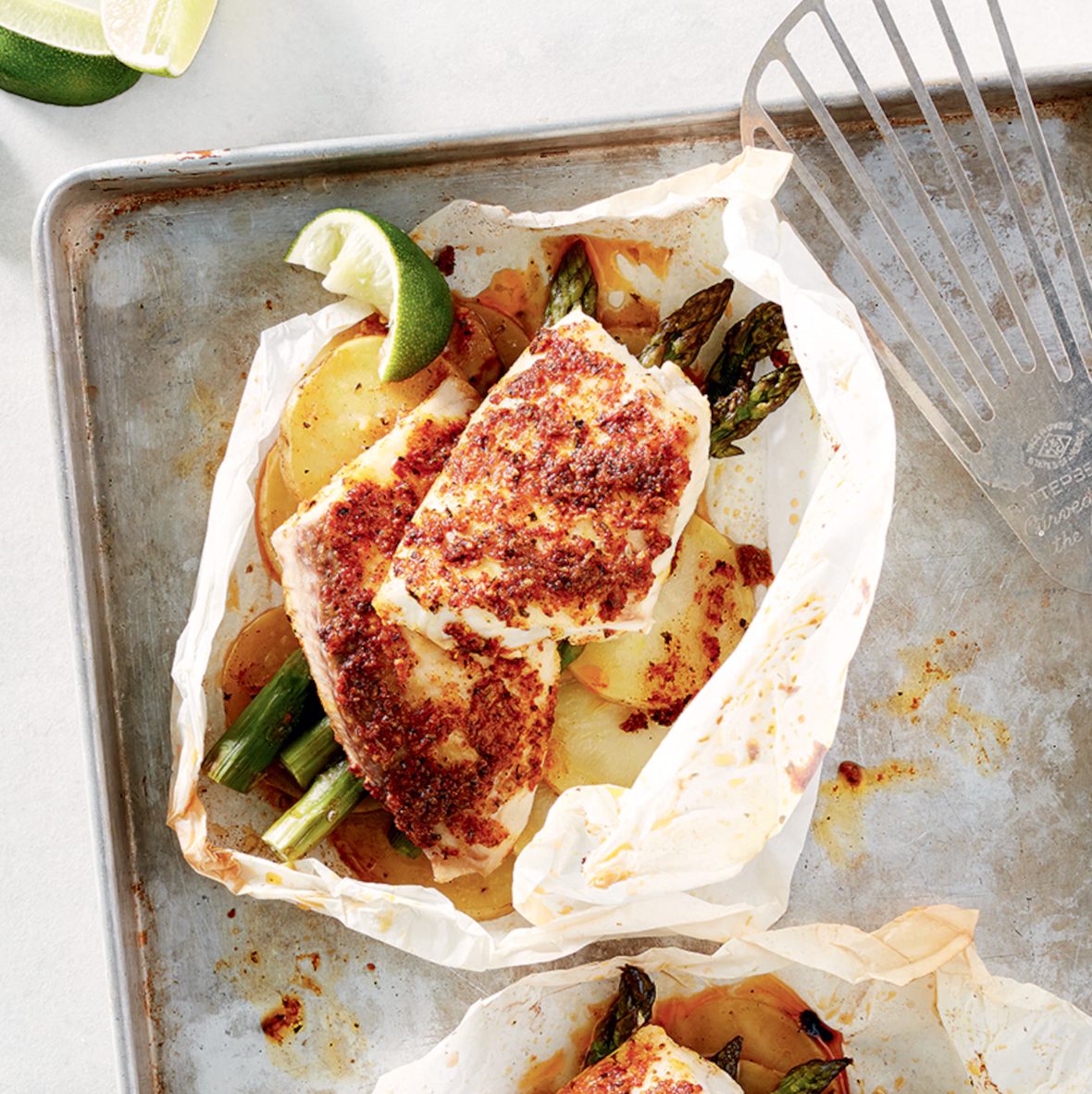 Papillotes de poisson tandoori