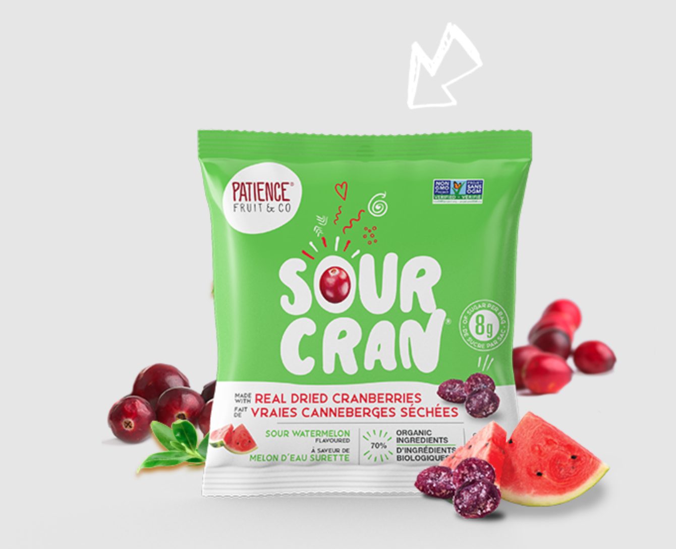 Bonbon SourCran à saveur de melon d’eau surette