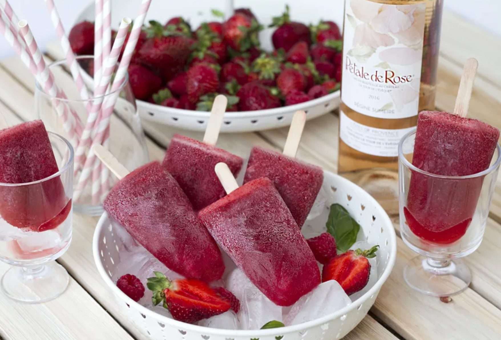 Poptails au rosé de Provence