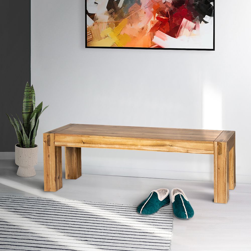 Banc en bois d'acacia