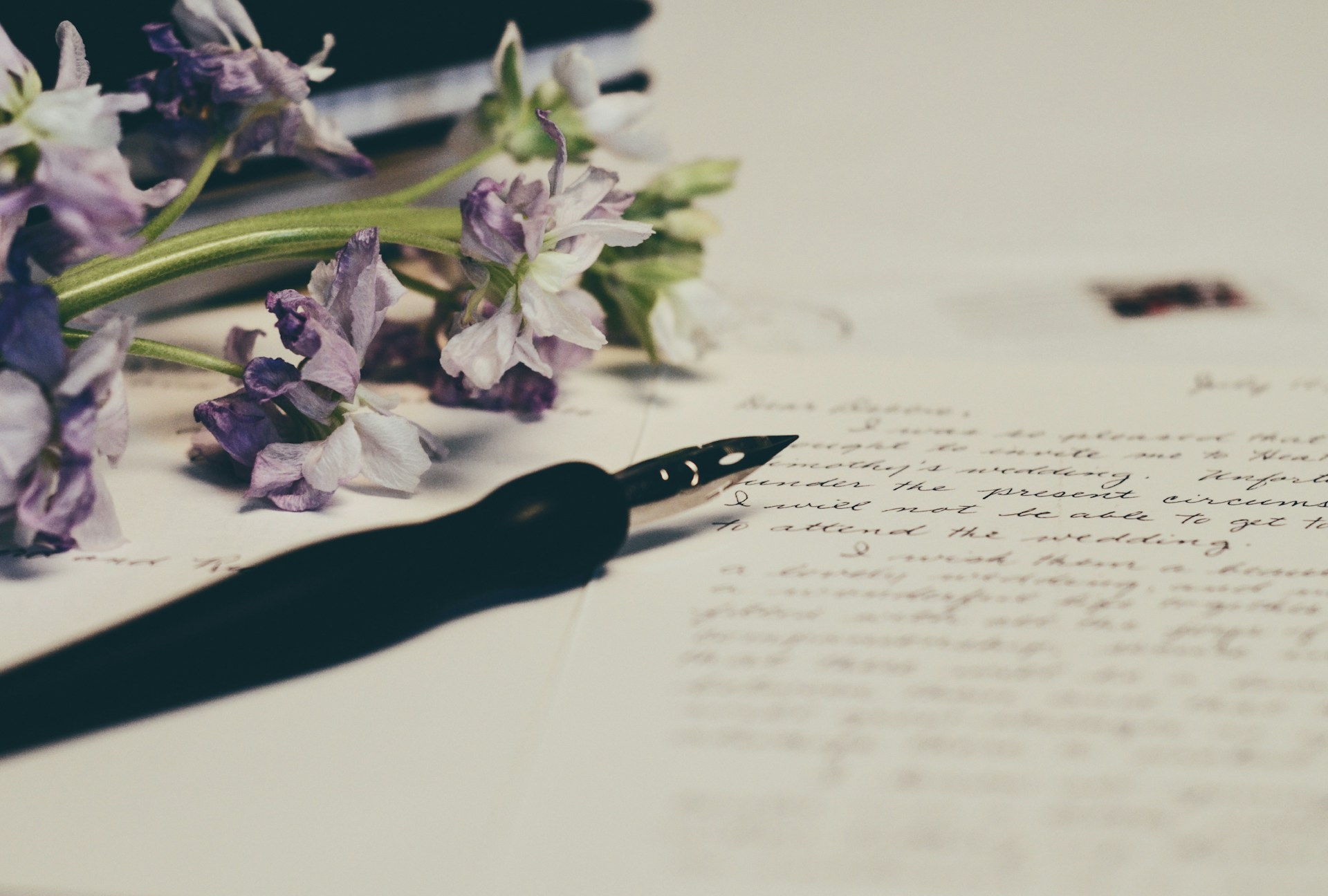 Avec une lettre d'amour
